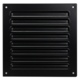 Utvändigt galler fyrkant 200x200 mm aluminium - RAL9005 30% glans