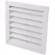 Ytterväggsgaller aluminium 150x150 mm - RAL 9016