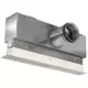 Aluminiumgaller med 2 justerbara lamellblad – 1000 mm – RAL 9010 + Akustiskt isolerat plenum med luftflödesreglerventil