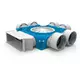Vent-Axia Uniflexplus kompositfördelare 6x Ø 90 mm till galvaniserade rektangulära ventilationskanaler 220x80 mm