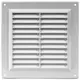 Fyrkantigt ventilationsgaller med galler 150x150 mm, vit  - VR1550