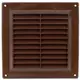 Fyrkantigt ventilationsgaller med galler 150x150 mm, brunt - VR1550B