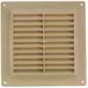 Fyrkantigt ventilationsgaller med galler 150x150 mm, beige - VR1515Y