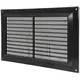 Rektangulärt ventilationsgaller med galler 250x170 , svart - VR2517M