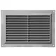 Rektangulärt ventilationsgaller med galler 250x170, grått - VR2517