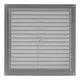 Fyrkantigt ventilationsgaller med grill 250x250, grått