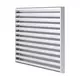 Ytterväggsgaller 300 x 300 aluminium med fasta fläktblad