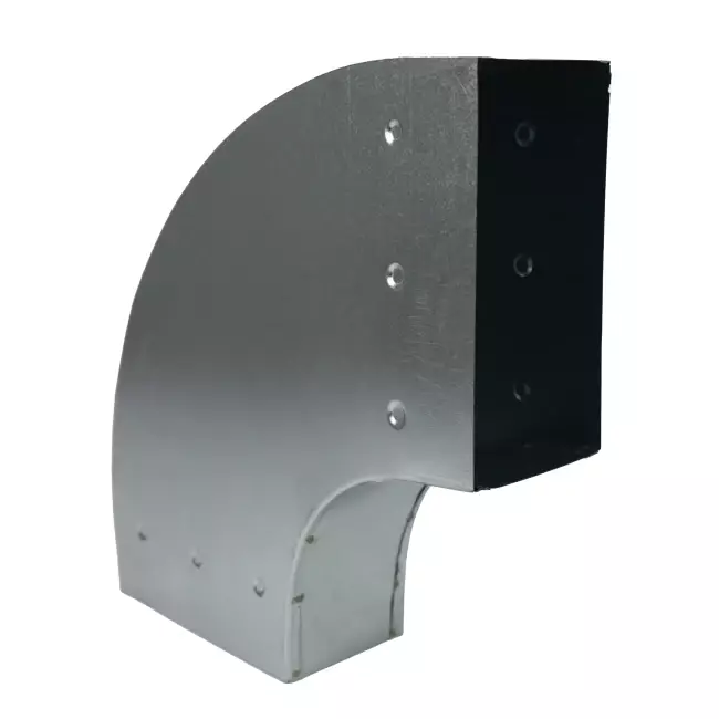 Böj 90 grader 170x80 mm horisontellt för kanalisation