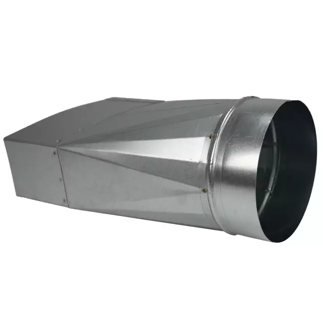 Adapter 170x80 mm till diameter 150 mm för kanalisation