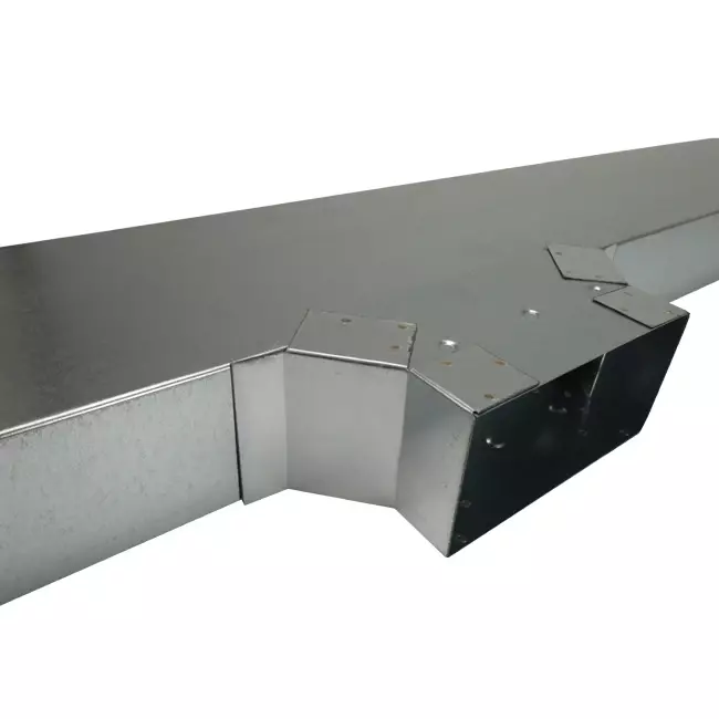 Sidoanslutning 170x80 mm för rektangulära kanaler