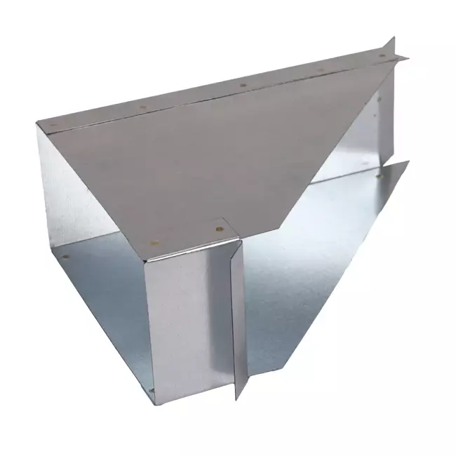 Sidoanslutning 170x80 mm 45 grader för rektangulär insugningskanal