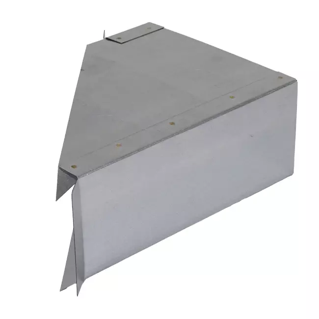 Sidoanslutning 170x80 mm 45 grader för rektangulär insugningskanal
