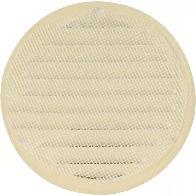 Runt ventilationsgaller av metall Ø 125 mm, beige - MR125Y – RAL1015