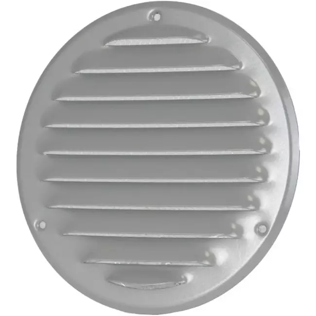 Runt ventilationsgaller av metall Ø 125 mm, grått - MR125P – RAL9006