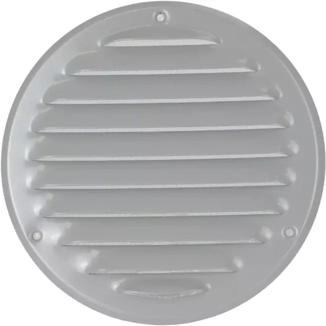 Runt ventilationsgaller av metall Ø 125 mm, grått - MR125P – RAL9006