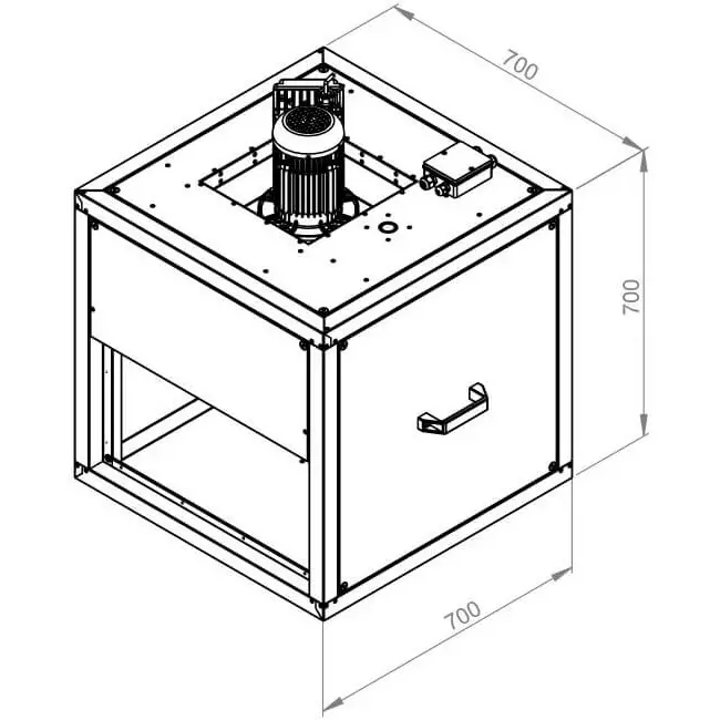 Boxfläktmotor utanför linjärt flöde – MPC 400 EC TI 30