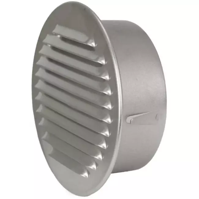 Runt ventilationsgaller inkl. monteringshylsa Ø 180 mm aluminium – DWRA180S
