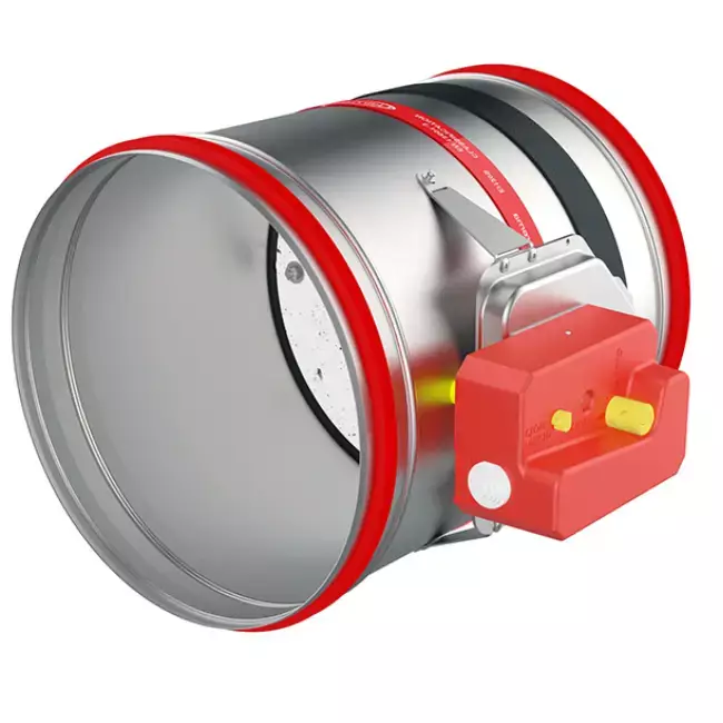 Brandspjäll cirkulärt 560 mm ändanslutning - E-FDC40 D560RS