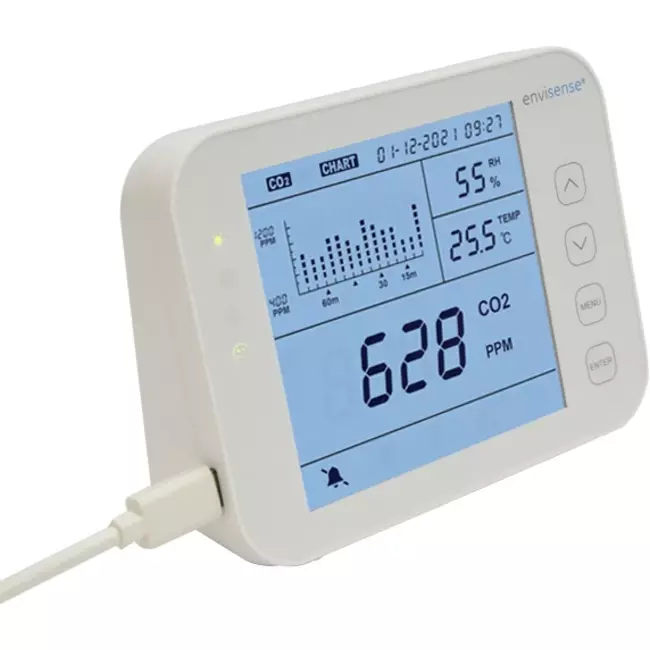 CO2-mätare EnviSense med dataloggare - inklusive digital instrumentpanel