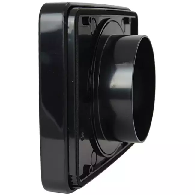 Vent-Axia Lo-Carbon iQ platte design badrumsfläkt SVART Ø 100 - 125 mm