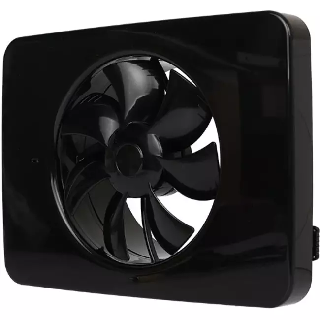 Vent-Axia Lo-Carbon iQ platte design badrumsfläkt SVART Ø 100 - 125 mm