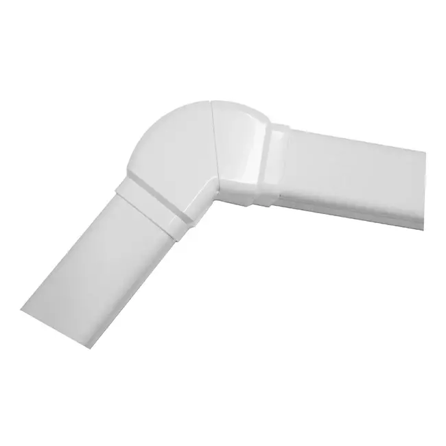 Climaplus luftkonditioneringskanal Justerbar böj 70x55mm RAL 9010 VIT