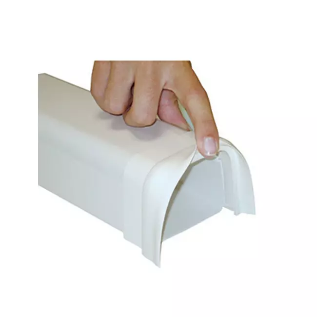Climaplus luftkonditioneringskanal Mjuk anslutning 90x65mm RAL 9010 VIT