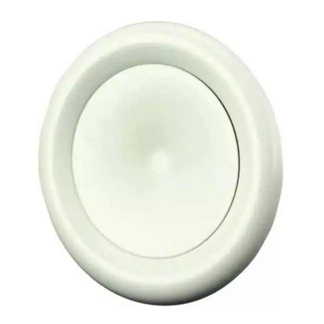 Matningsventil till fläkt av metall Ø 100 mm RAL 9010 med fjäderklämma - DVSC-P100