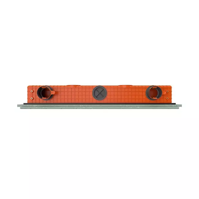 Ergovent putsbar ramlös linjär ventilationsgaller 1000 mm med anslutningsdiameter 75 mm – profil