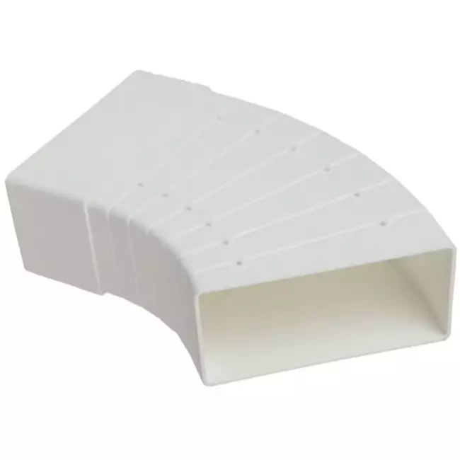 Rektangulär, horisontell 15-60° böj av plast 110x55 mm - KLH15-60