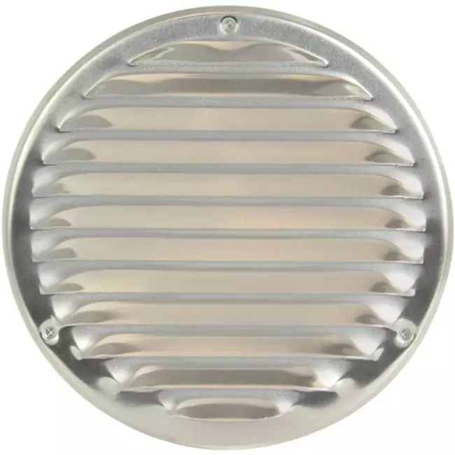 Runt ventilationsgaller av metall Ø 160 mm aluminium - MR160Al