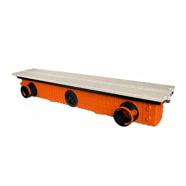 Ergovent ramlös spaltdiffusor 1050 mm med anslutningsdiameter 75 mm - modulär - 1 slits