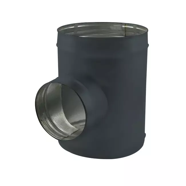 T-stycke i spiral, diameter 180 mm - 160 mm (90 grader) (förzinkad) RAL7016