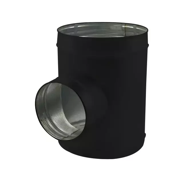 T-stycke i spiral, diameter 80 mm - 80 mm (90 grader) (sendzimirförzinkat) RAL9005