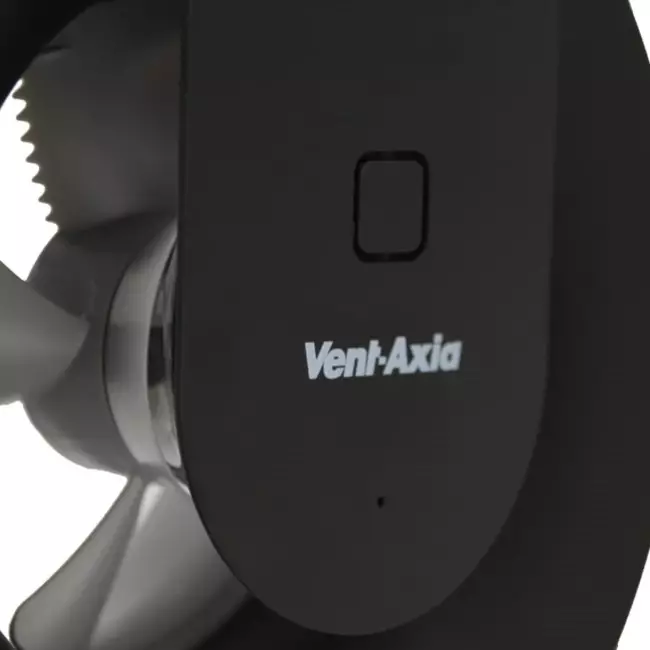 Badrumsfläkt Svara med timer, fukt- och ljussensor 100–125 mm (appstyrd) SVART