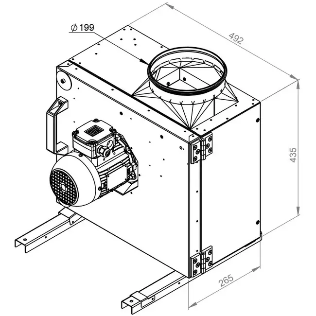 Boxfläkt rökgas F400 - MPS 225 D2 F4 30