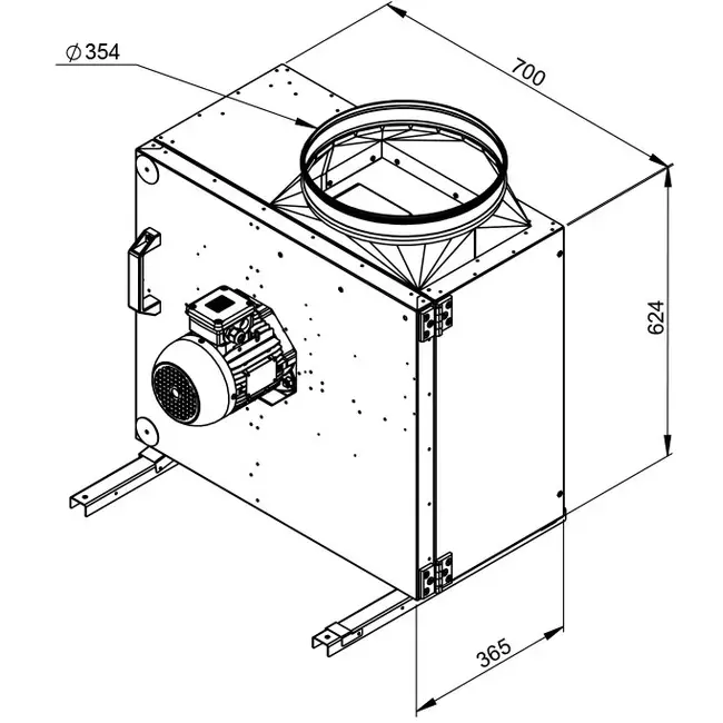 Boxfläkt rökgas F400 - MPS 355 D4 F4 30