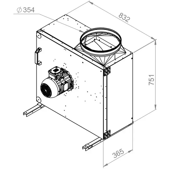Boxfläkt rökgas F400 - MPS 450 D4 F4 30