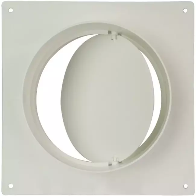 Rund väggplatta av plast med bakspjäll, diameter: 150 mm - AFV150