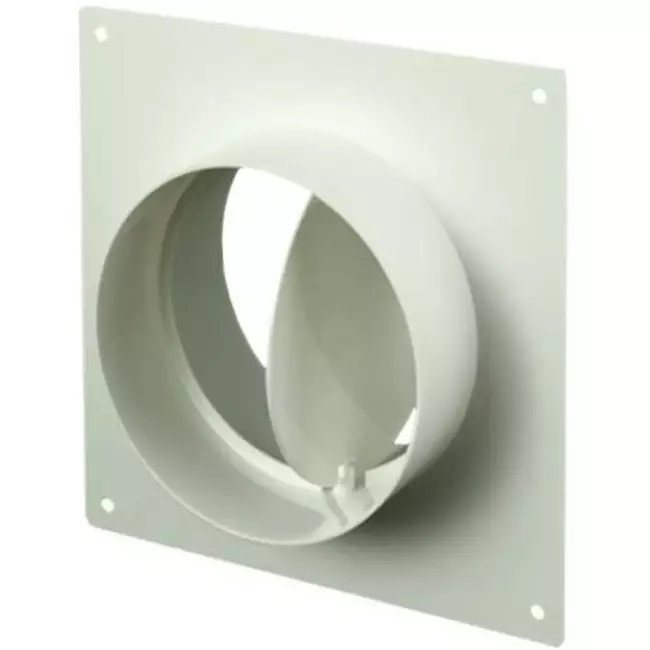 Rund väggplatta av plast med bakspjäll, diameter: 150 mm - AFV150