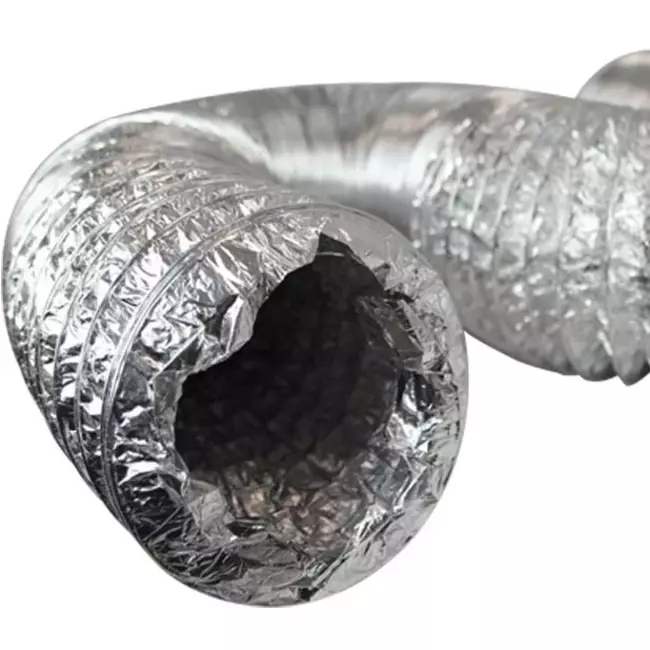 Aludec 125 mm oisolerad flexibel ventilationsslang - 10 m