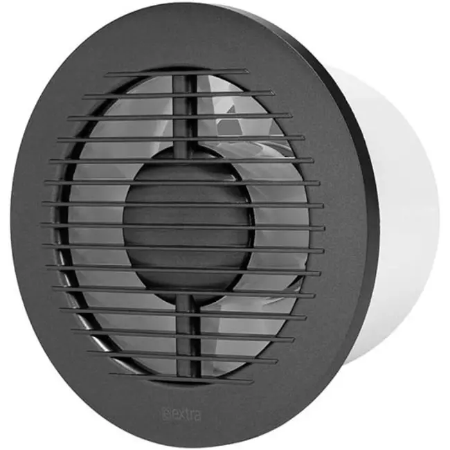 Badrumsfläkt rund Ø 125 mm antracit - EA125A bas