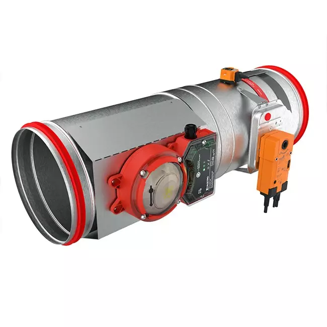 Röksensor 230V för runt brandspjäll 160 mm - E-FDC A SSA D160 230