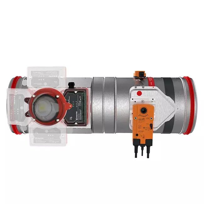 Röksensor 230V för runt brandspjäll 160 mm - E-FDC A SSA D160 230