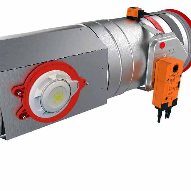 Röksensor 230V för runt brandspjäll 160 mm - E-FDC A SSA D160 230