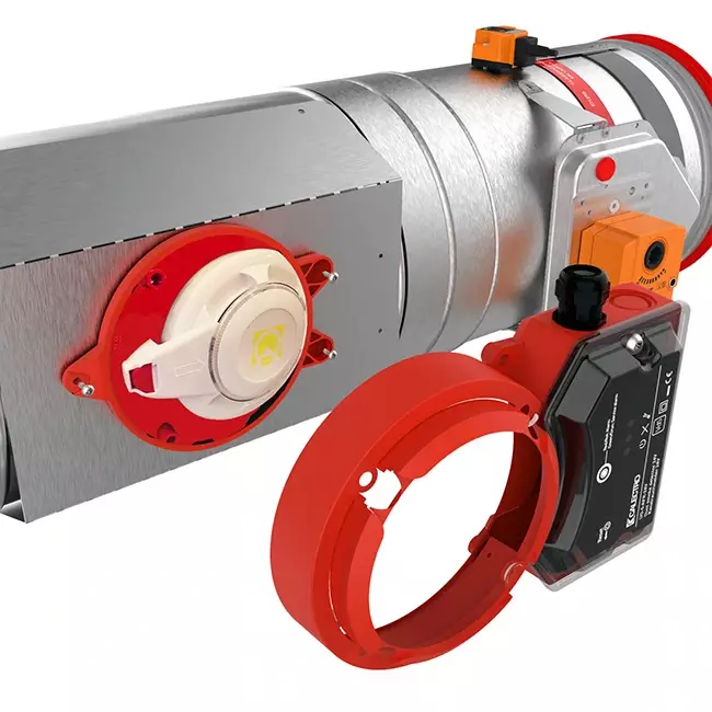 Röksensor 230V för runt brandspjäll 160 mm - E-FDC A SSA D160 230