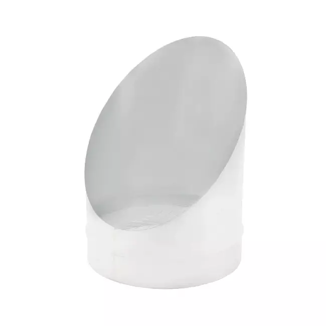 Rörgaller diameter 125 mm 45 grader (sendzimirförzinkat) RAL9010