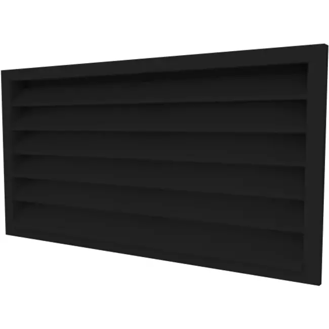 Ytterväggsgaller av aluminium 500x400 - RAL 9005