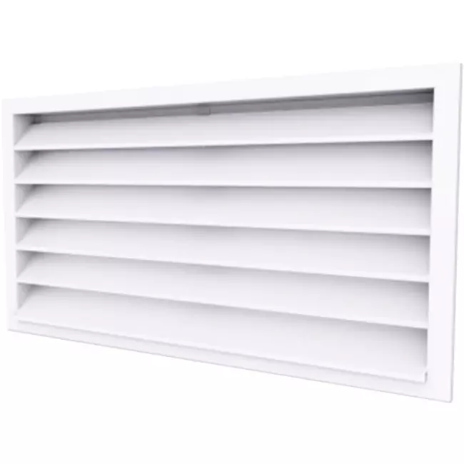 Ytterväggsgaller av aluminium 700x500 - RAL 9016