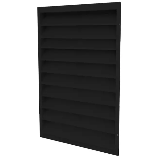 Ytterväggsgaller av galvaniserat stål 300x400 - RAL 9005